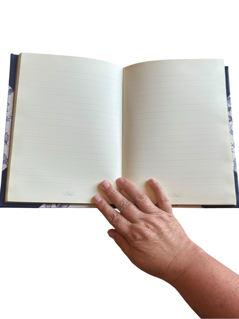 Blue Floral Hardcover Journal - Picture 2 of 8